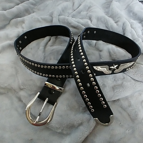 mens biker belts